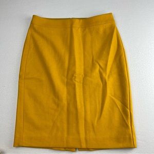 J. Crew The Pencil Skirt Mustard Size 0